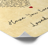 Heb je ooit echt van een vrouw hart gehouden poster (Hoek)