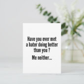 Heb je ooit een beter gedoe ontmoet dan jij? briefkaart (Staand voorkant)