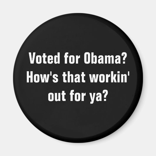 Heb je op Obama gestemd? Hoe gaat dat voor jou? Magneet (Voorkant)