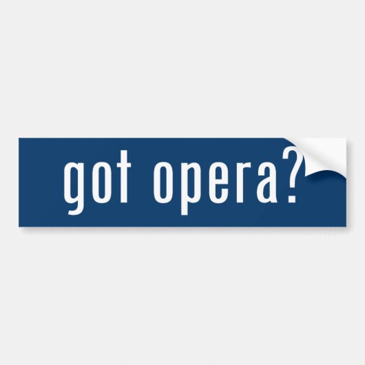 Heb je opera? bumpersticker (Voorkant)