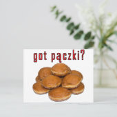 Heb je paczki ? Poolse dessert Briefkaart (Staand voorkant)