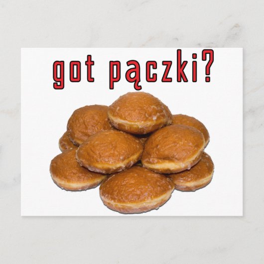Heb je paczki ? Poolse dessert Briefkaart (Voorkant)