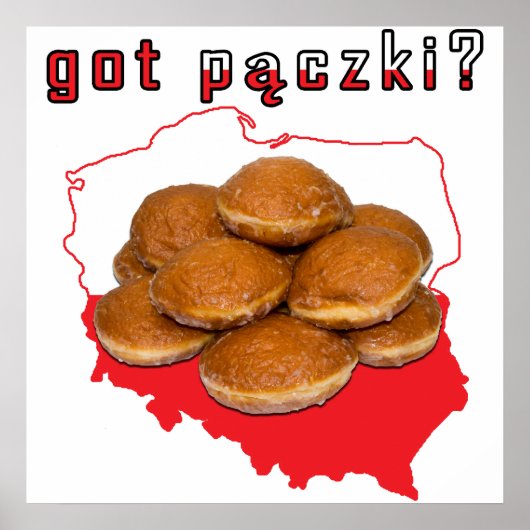 Heb je paczki ? Poolse kaart Poster (Voorkant)
