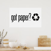 Heb je papier? Recyclingbord Poster (Keuken)