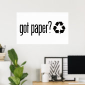 Heb je papier? Recyclingbord Poster (Thuiskantoor)