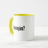 Heb je perogies ? mok (Voorkant links)