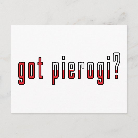 Heb je pierogi? Markering Briefkaart (Voorkant)
