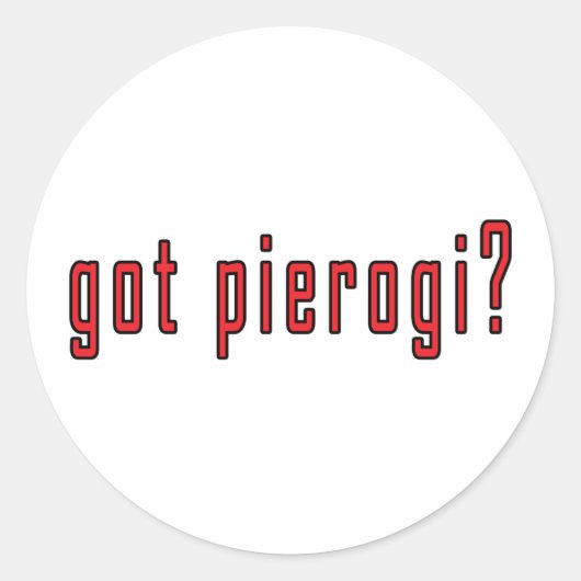 Heb je pierogi? ronde sticker (Voorkant)