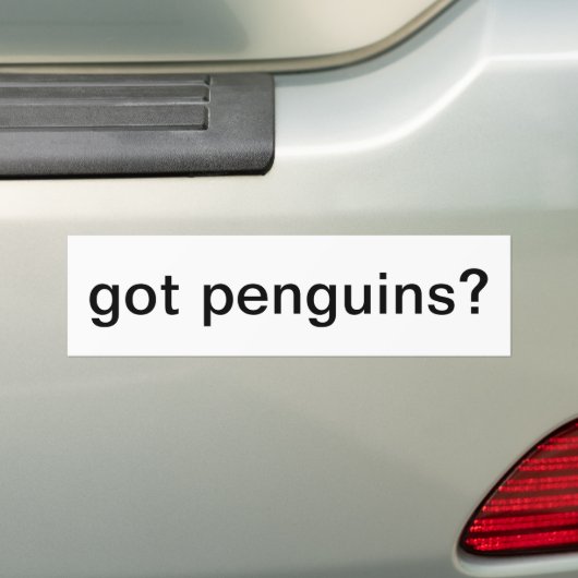 Heb je pinguïns? bumpersticker (Op auto)