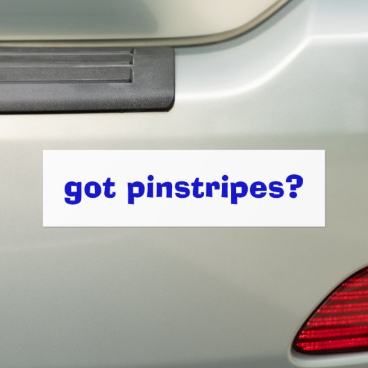 Heb je pinstripes? bumpersticker (Op auto)