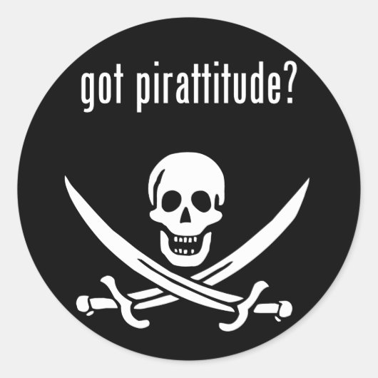 Heb je piratrie? ronde sticker (Voorkant)
