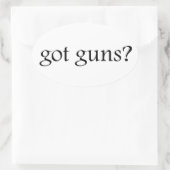 Heb je Pistolen? Ovale Sticker (Tas)