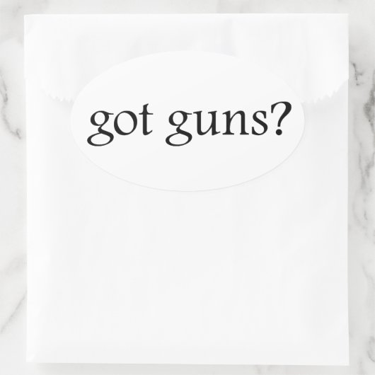 Heb je Pistolen? Ovale Sticker (Tas)