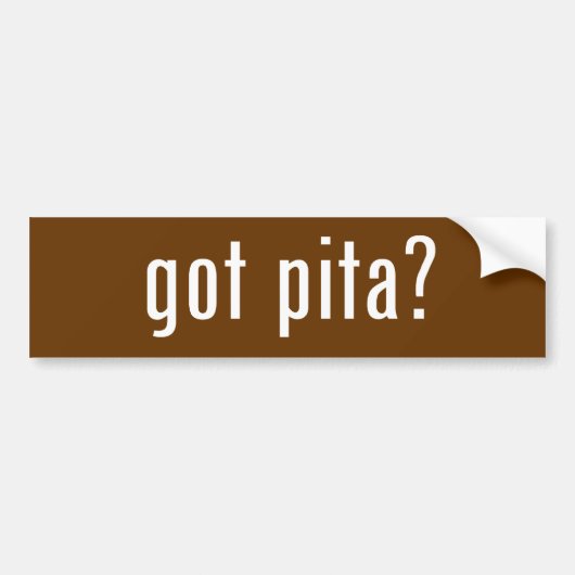 Heb je pita? Bumpersticker (Voorkant)