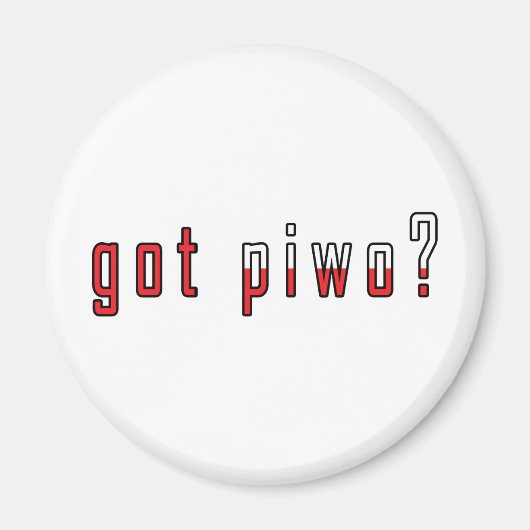 Heb je piwo? Markering Magneet (Voorkant)