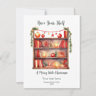 Heb je plank een vrolijk kerstfeest feestdagenkaart