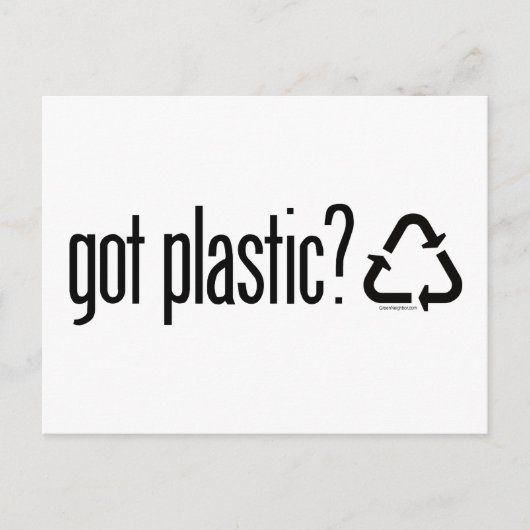 Heb je plastic? Recyclingbord Briefkaart (Voorkant)