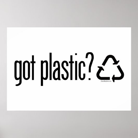 Heb je plastic? Recyclingbord Poster (Voorkant)