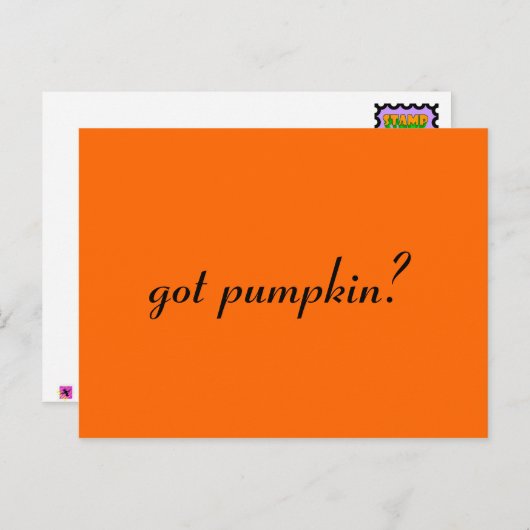 Heb je pompoen? briefkaart (Voorkant / Achterkant)