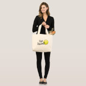 Heb je Racket? (Tennisbal) Grote Tote Bag (Voorkant (model))