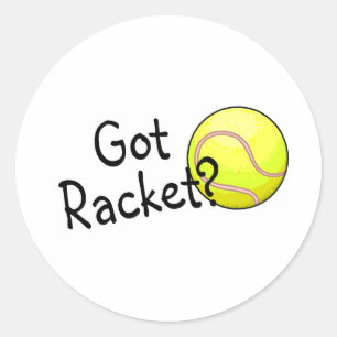 Heb je Racket? (Tennisbal) Ronde Sticker