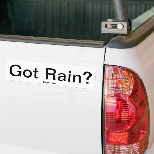 Heb je Rain? Bumpersticker (Op Truck)