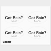 Heb je regen? ovale sticker (Vel)