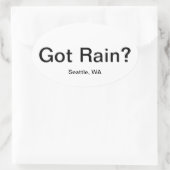 Heb je regen? ovale sticker (Tas)