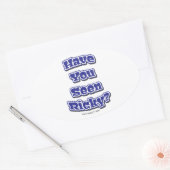 Heb je Ricky gezien? Ovale Sticker (Envelop)