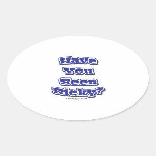 Heb je Ricky gezien? Ovale Sticker