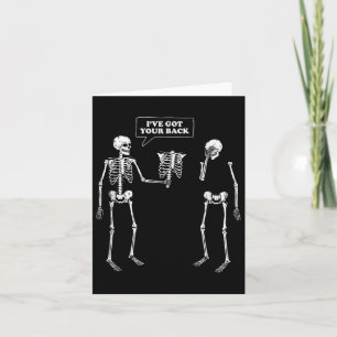 Heb je rug _ Funny Skeleton Pun Kaart