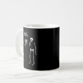 Heb je rug _ Funny Skeleton Pun Koffiemok (Voorkant links)