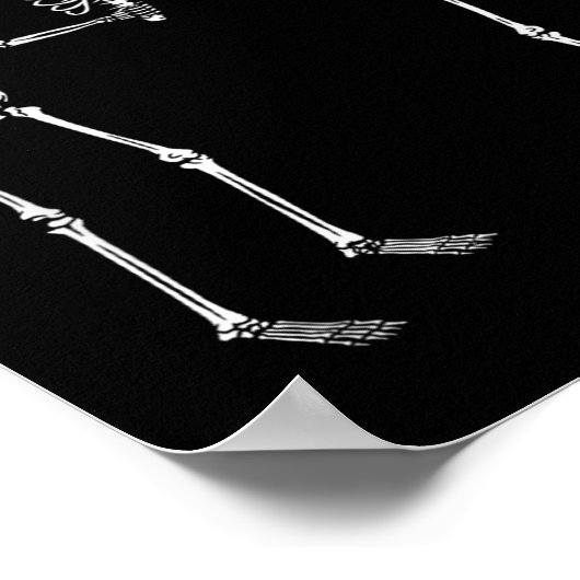 Heb je rug _ Funny Skeleton Pun Poster (Hoek)