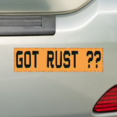 Heb je Rust? Bumpersticker (Op auto)