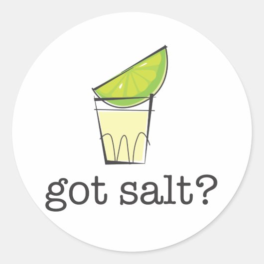 Heb je Salt? Tequila Shot met Limoen Ronde Sticker (Voorkant)