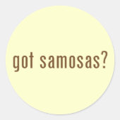 Heb je Samosas? Ronde Sticker (Voorkant)