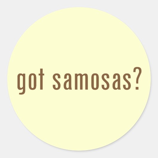Heb je Samosas? Ronde Sticker (Voorkant)