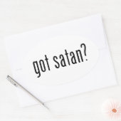 Heb je Satan? Ovale Sticker (Envelop)