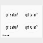 Heb je Satan? Ovale Sticker (Vel)