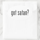 Heb je Satan? Ovale Sticker (Tas)