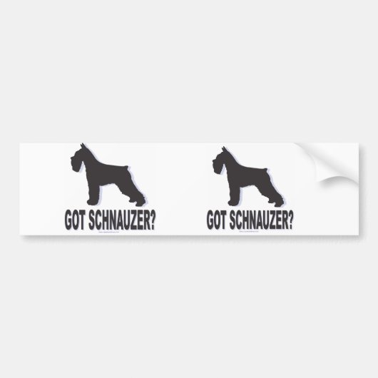 Heb je Schnauzer? Bumpersticker (Voorkant)