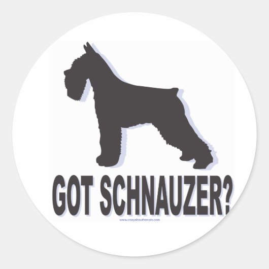 Heb je Schnauzer? Ronde Sticker (Voorkant)