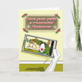Heb je selfie een heerlijke kerst? feestdagen kaart