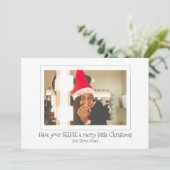 Heb je Selfie een prettige kerst Feestdagenkaart (Staand voorkant)