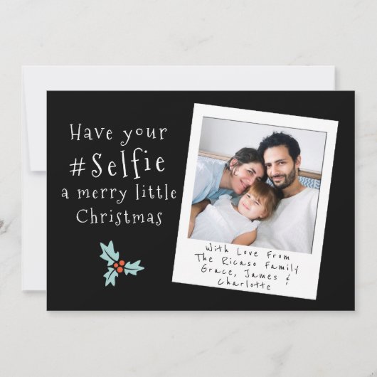 Heb je Selfie een prettige kerstKaart Kaart (Voorkant)