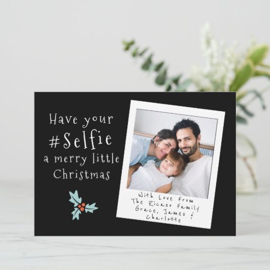 Heb je Selfie een prettige kerstKaart Kaart (Staand voorkant)