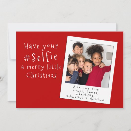 Heb je Selfie een prettige kerstKaart Kaart (Voorkant)