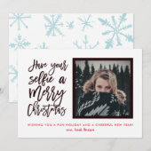Heb je selfie een vrolijk kerst selfie Lijst Feestdagenkaart (Voorkant / Achterkant)