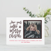 Heb je selfie een vrolijk kerst selfie Lijst Feestdagenkaart (Staand voorkant)
