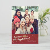 Heb je selfie Erg Vrolijk Kerst Kaart Rood (Staand voorkant)